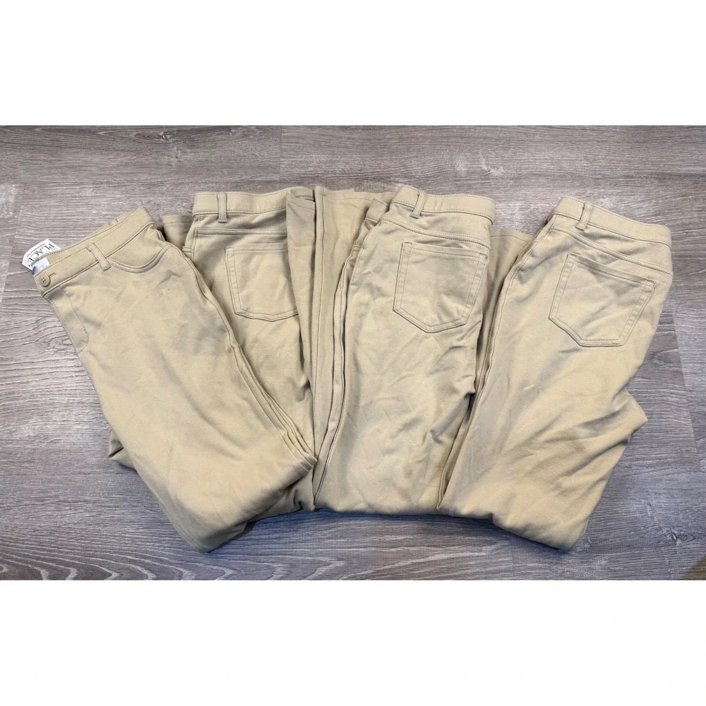Childrens Place Girls Sandy Khaki Jeggings Lot of 4 Size 16 Stretch Pants Tan